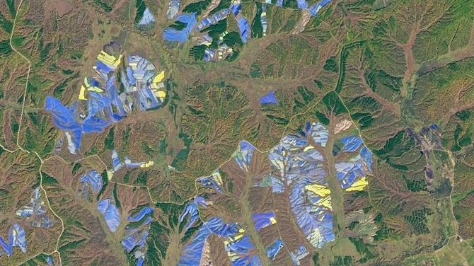 Joshua Stevens/NASA Žemės Observatorija/Žemės plotai Heilongdziango provincijoje Kinijos šiaurės rytuose
