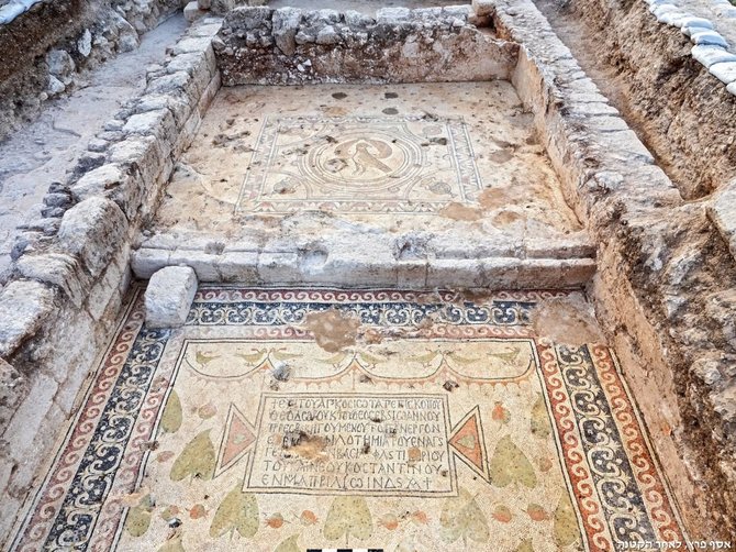 Assaf Peretz, courtesy of the Israel Antiquities Authority/Izraelyje rasta Bizantijos ;aikų bažnyčia