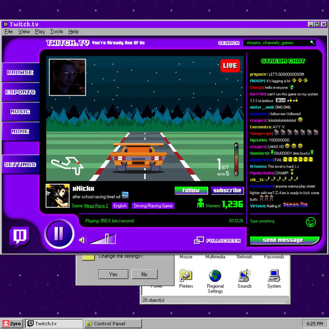 „Zyro“/Kaip Twitch būtų atrodęs 90-aisiais