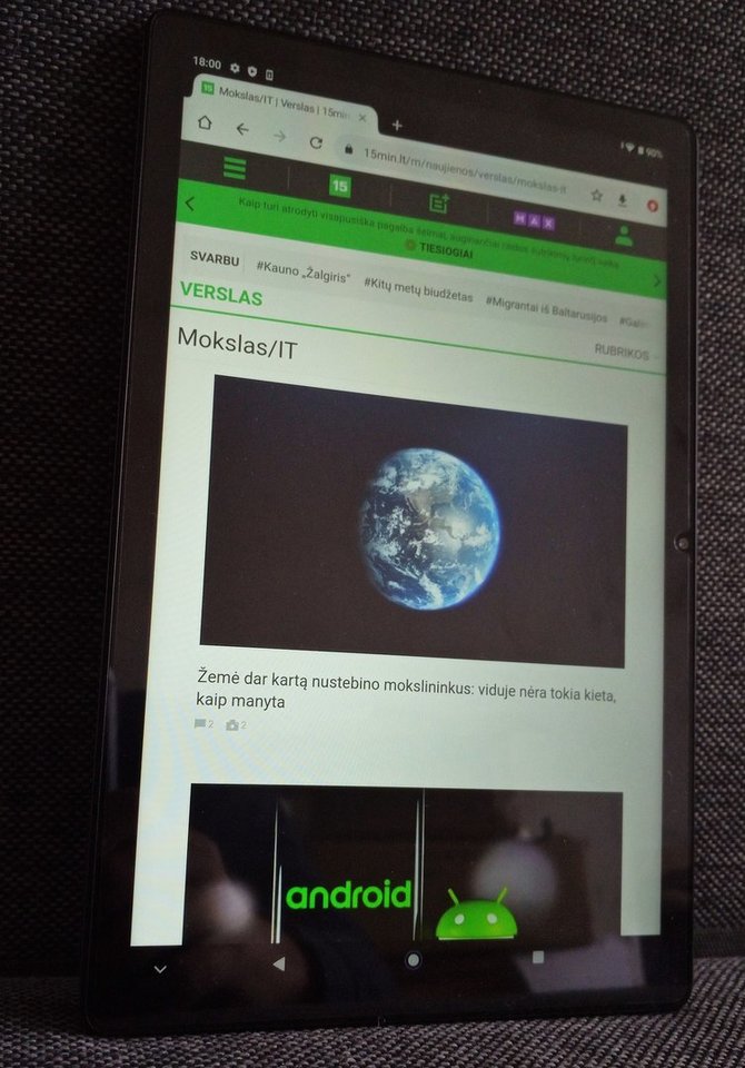 N.Davalgos nuotr./Planšetė labiau pritaikyta naršymui internete, nei vaizdo įrašų peržiūrai