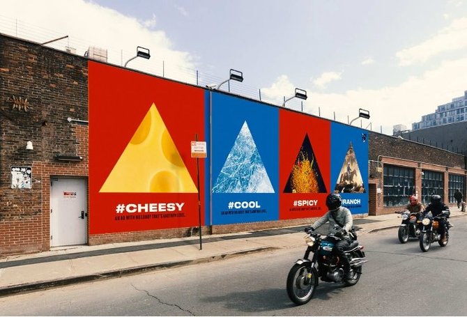 Businessinsider nuotr./Aromatizuotų tortilijų traškučių prekės ženklas „Doritos“ savo antireklamos kampanijoje „Kitas lygis“ nenaudojo logotipo.