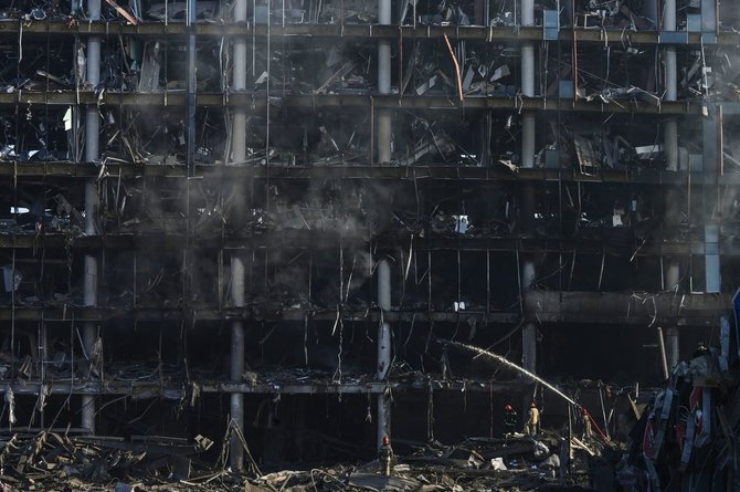 Zdjęcie AFP / Scanpix / Prowadzone przez Litwę centrum handlowe Retroville zbombardowane w Kijowie