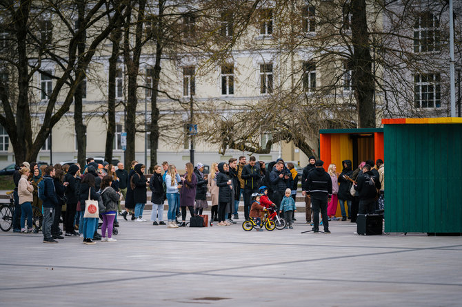 Irmanto Sauliaus nuotr./Instaliacijos atidarymas Vilniuje 