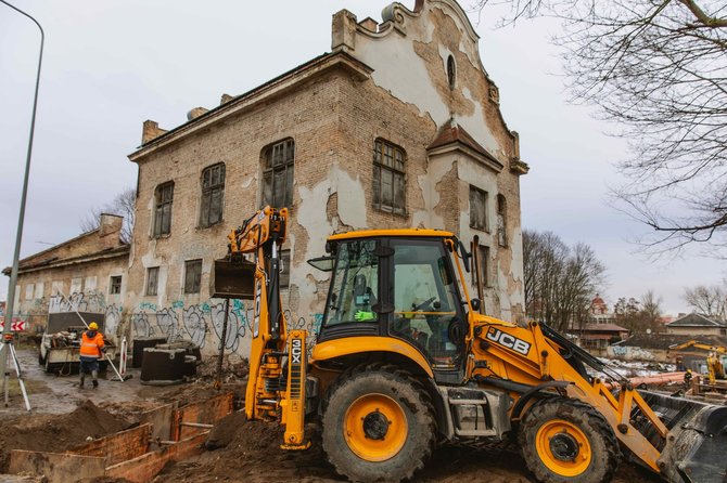 Organizatorių nuotr./Pradedamos komplekso „Vilniaus Džiazas“ statybos Senamiestyje