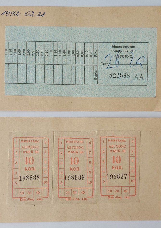 Bilietai rusų kalba (Donato Smalinsko nuotr.)