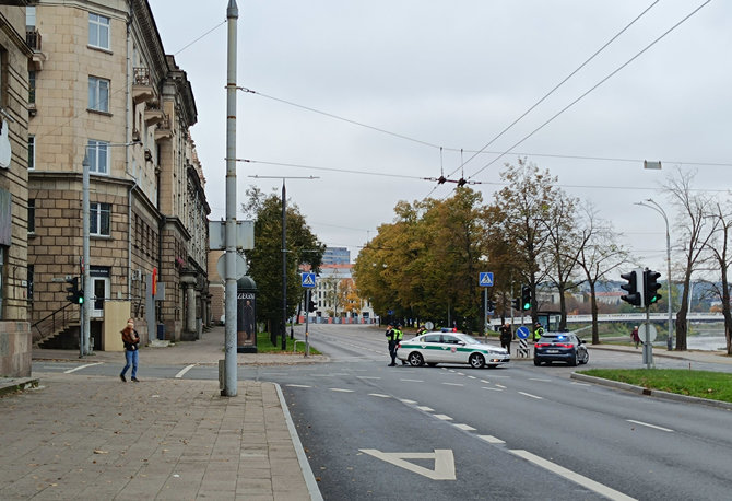 15min nuotr./Užblokuotas kelias