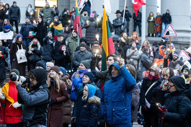 Pauliaus Peleckio / BNS nuotr./Kultūros bendruomenės finalinis mitingas