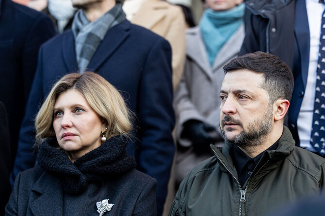 Pauliaus Peleckio / BNS nuotr./Olena Zelenska, Volodymyras Zelenskis