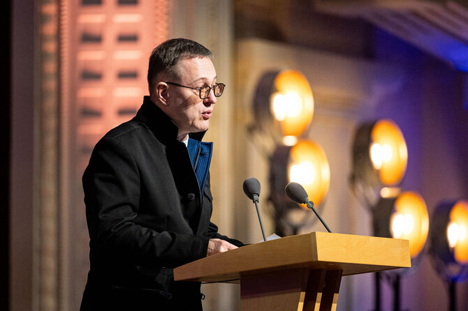 Pauliaus Peleckio / BNS nuotr./Lietuvos nacionalinių kultūros ir meno premijų bei Nacionalinės Jono Basanavičiaus premijos laureatų pagerbimo iškilmės
