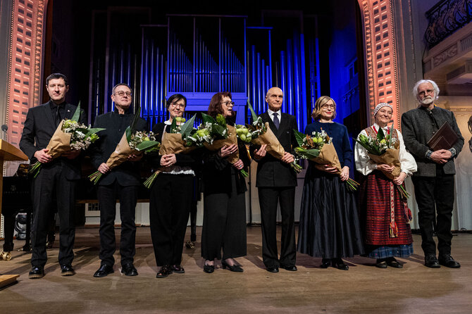 Pauliaus Peleckio / BNS nuotr./Lietuvos nacionalinių kultūros ir meno premijų bei Nacionalinės Jono Basanavičiaus premijos laureatų pagerbimo iškilmės