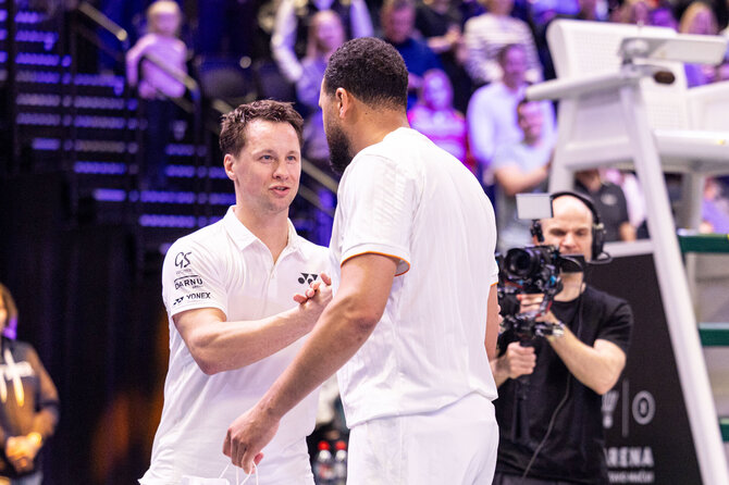 Pauliaus Peleckio / BNS nuotr./Ričardas Berankis - Jo-Wilfredas Tsonga