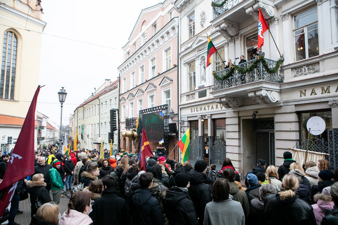 Pauliaus Peleckio / 15min nuotr./Tradicinė jaunimo eisena „Lietuvos valstybės keliu“