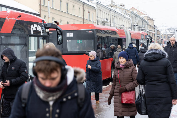 Pauliaus Peleckio / BNS nuotr./Vilniaus viešasis transportas streiko metu