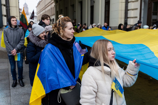 Pauliaus Peleckio / BNS nuotr./Eitynės už Ukrainos pergalę