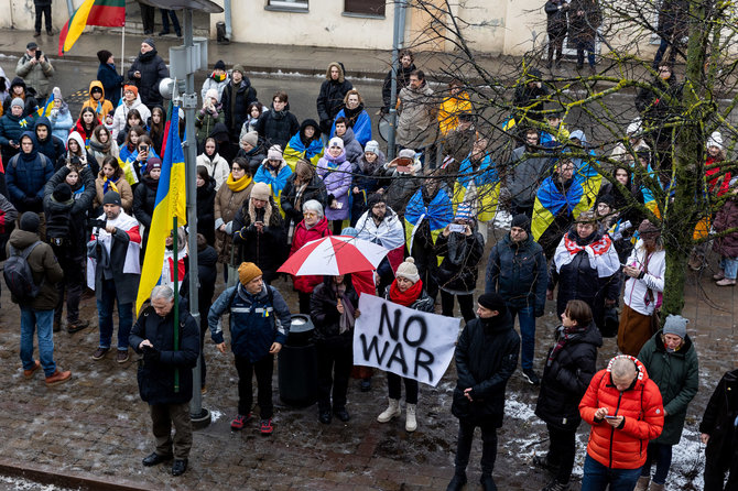 Pauliaus Peleckio / BNS nuotr./Eitynės už Ukrainos pergalę