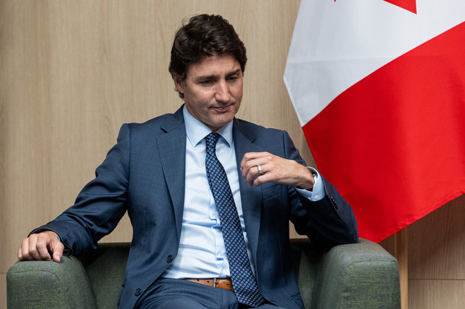 Pauliaus Peleckio / BNS nuotr./Gitanas Nausėda susitiko su Kanados Premjeru Justinu Trudeau