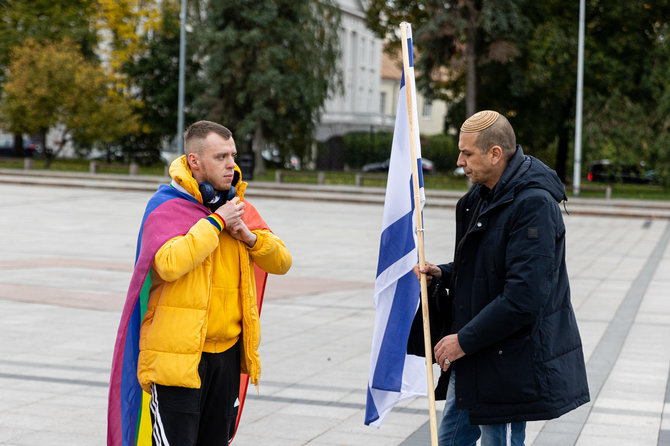 Pauliaus Peleckio / 15min nuotr./Tylos eisena prieš smurtą Gazoje