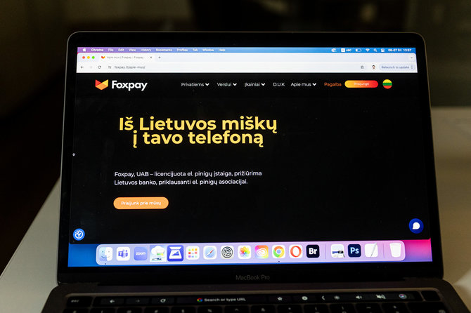 Pauliaus Peleckio / BNS nuotr./Finansinių technologijų įmonė „Foxpay“ 