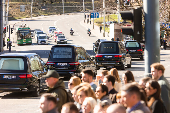 Greta Skaraitienė/BNS/Pratybose žuvusių Jungtinių Amerikos Valstijų karių pagerbimo ir išlydėjimo ceremonija Vilniuje