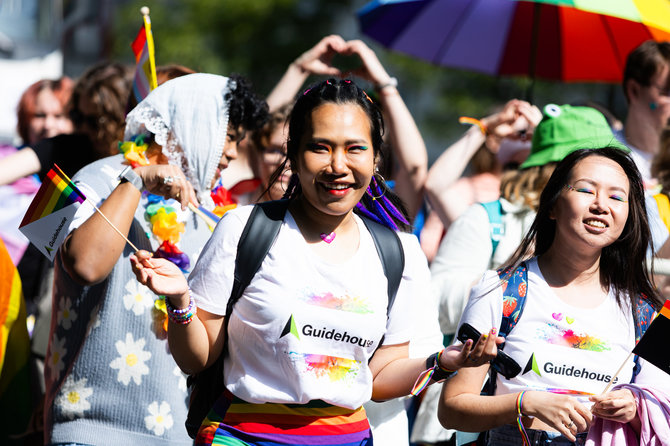 Gretos Skaraitienės / BNS nuotr./Protestas prieš LGBT eitynes