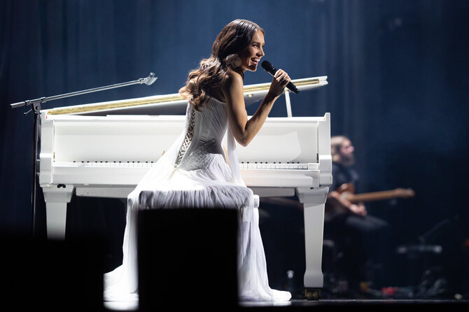 Gretos Skaraitienės / BNS nuotr./Ievos Dūdaitės pasirodymas „Grand Piano Show“ 