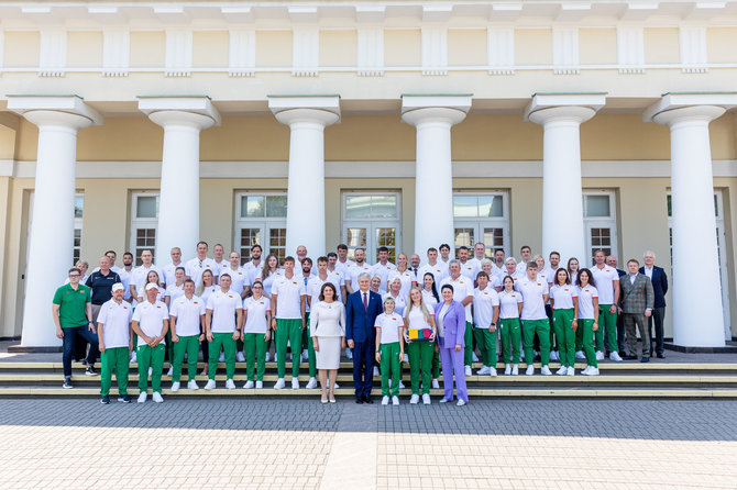 Skirmantas Lisauskas/ BNS nuotr./Olimpiečių išlydėtuvės prezidentūroje