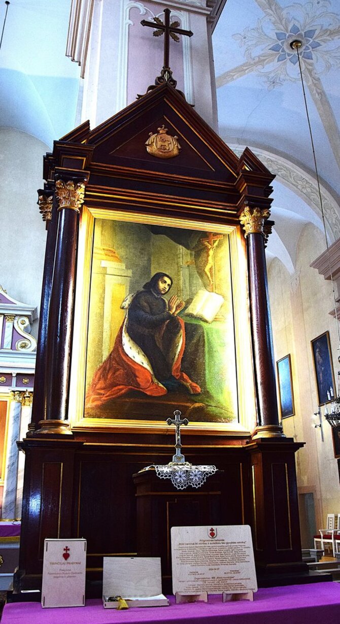 Rimanto Giedraičio asmeninio archyvo nuotr. / Palaimintojo Mykolo Giedraičio altorius Giedraičių Šv. Baltramiejaus bažnyčioje