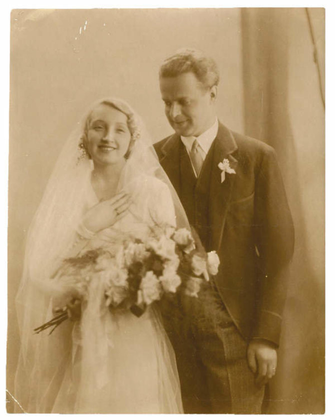 Mariusz Faron kolekcijos nuotr. / Ordonkos ir garsiųjų Tiškevičių palikuonių Zygmundo Michalo Tyszkiewiczčiaus vestuvinė nuotrauka, 1931 m.