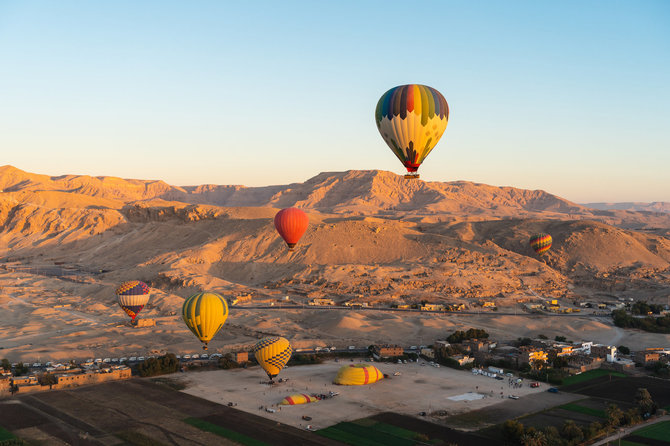 123RF.com nuotr. / Skrydžiai karšto oro balionais virš Luksoro