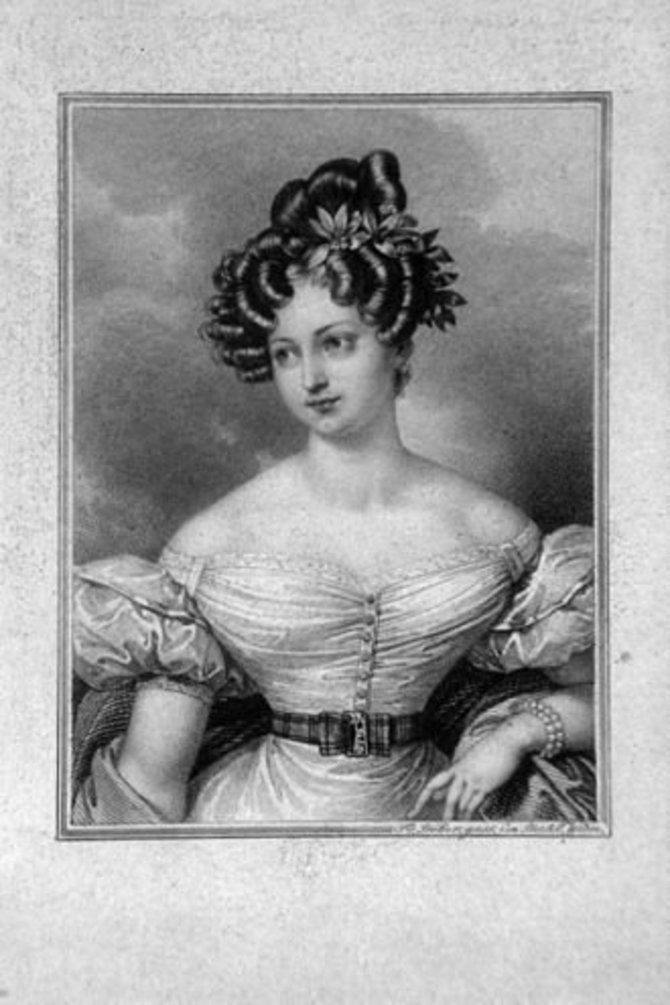 Vokiečių aktorė Karoline Bauer (1807–1877), ištekėjusi už V.Broel-Pliaterio