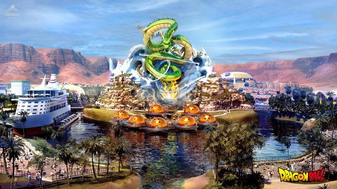 Qiddiya/Cover Images/Scanpix nuotr. / Saudo Arabija statys animacinio serialo „Drakonų kova“ atrakcionų parką
