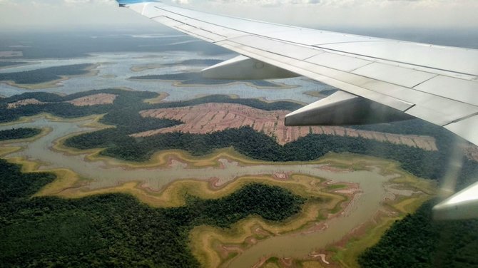„Po kelionės“ nuotr. / Vaizdas lėktuvui leidžiantis Puerto Igvasu
