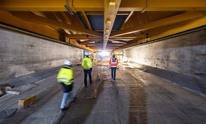 Dpa Picture-Alliance / Scanpix nuotr. / Fehmarnbelt tunelio konstrukcijų statybos