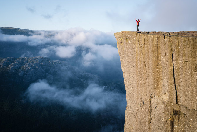 Vida Press nuotr. / Preikestolen uola, Norvegija 