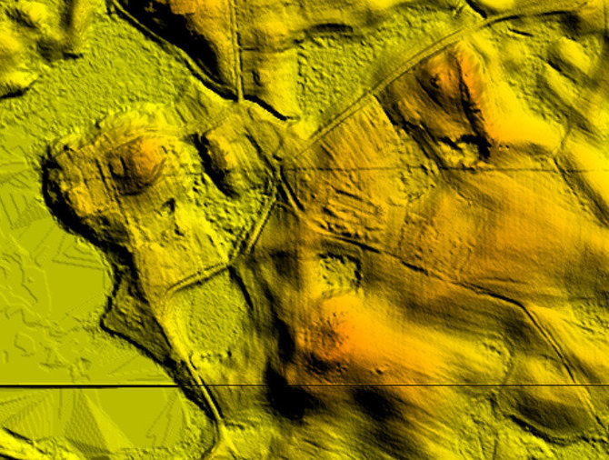 LiDar reljefo lazerinio skanavimo nuotr. / Stelmužės dvarvietė