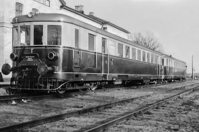 Nuotrauka iš knygos / Automotrisė „MAN“, Kaišiadorių stotis, 1938 m.