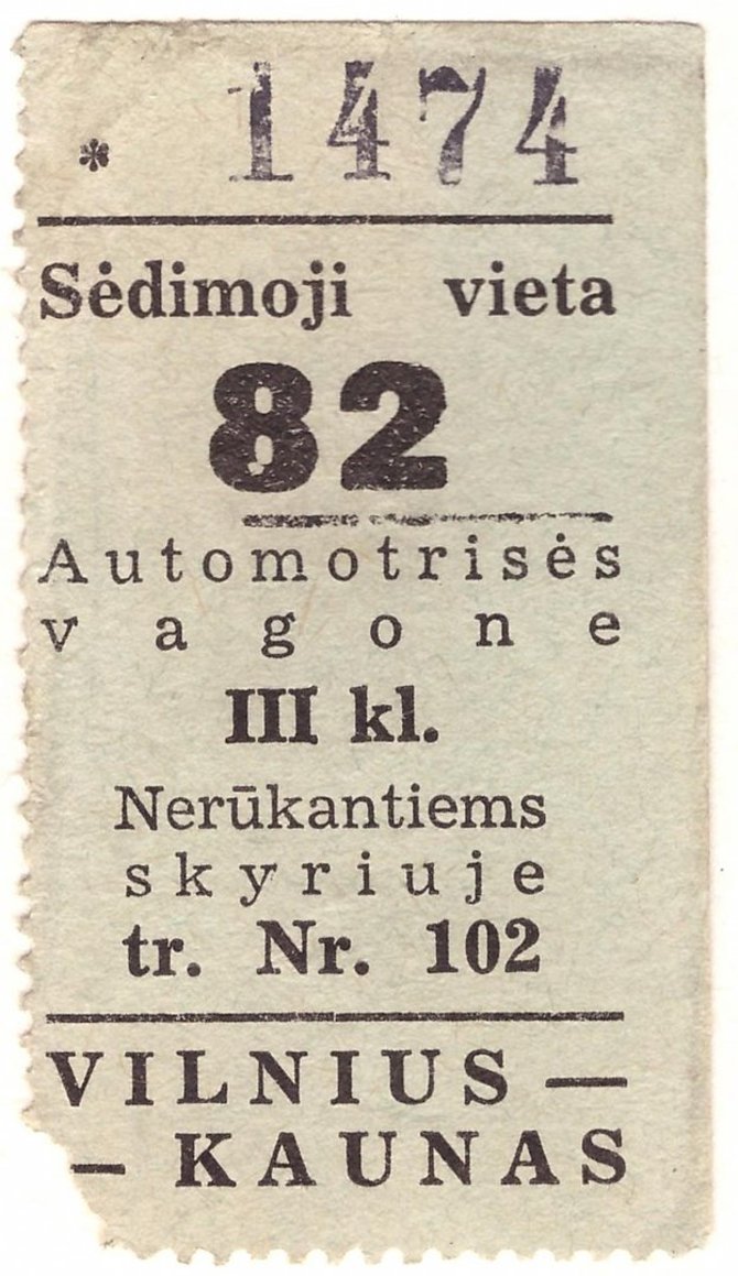 Nuotrauka iš knygos / Nuolatinis važiavimo bilietas, skirtas kelionėms automotrise „MAN“ maršrutu Vilnius–Kaunas, 1940 m. 