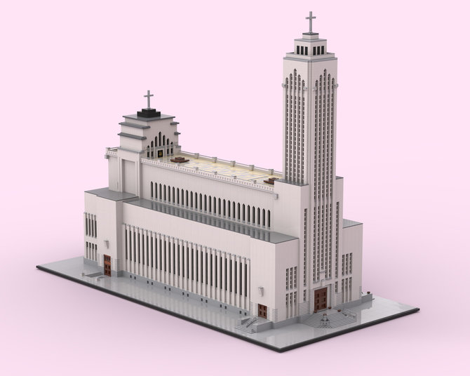 Asmeninio albumo nuotr./„Lego“ Kauno Kristaus prisikėlimo bažnyčia iš 14,5 tūkstančių detalių 