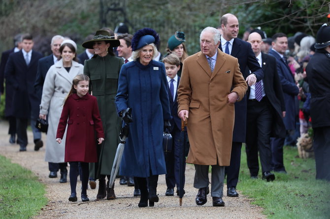 AFP/„Scanpix“ nuotr./Britų karališkosios šeimos Kalėdos Sandringame