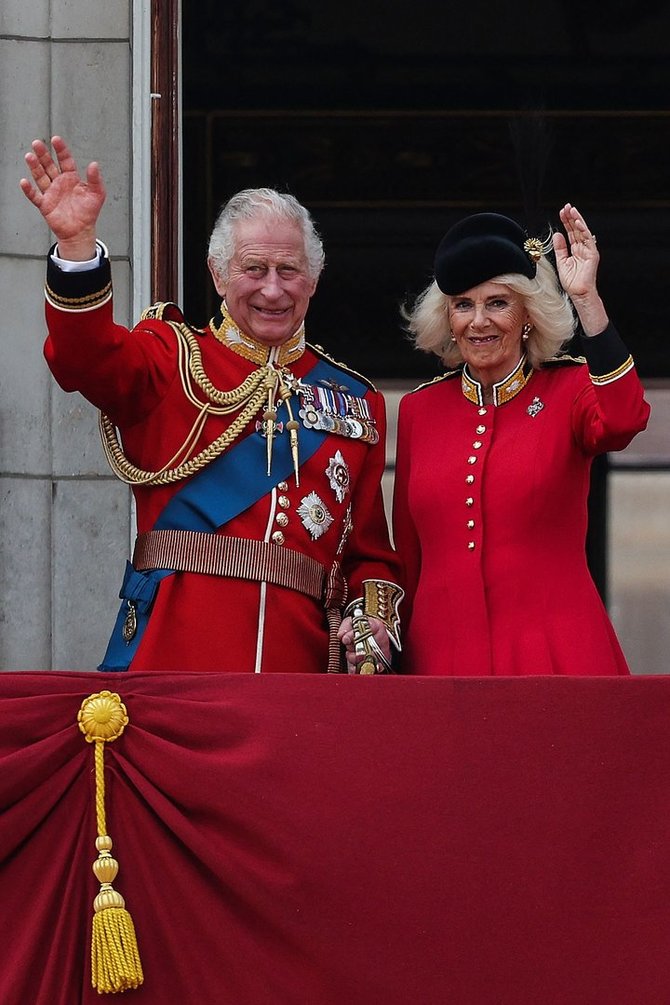 AFP/„Scanpix“ nuotr./„Trooping the Colour“ paradas, žymintis oficialų karaliaus Charleso III gimtadienį