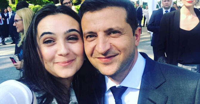 Iuliia Mendel ir Volodymyras Zelenskis / Socialinių tinklų nuotr.