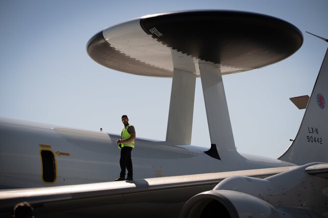 NATO Airborne Early Warning & Control Force nuotr./Šiauliuose nusileido NATO žvalgybiniai lėktuvai