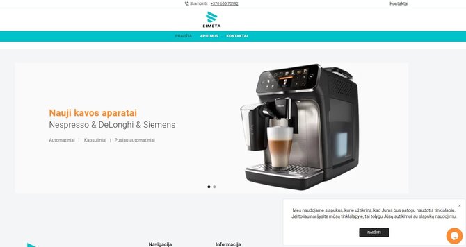 Ekrano nuotr./Eimeta.lt puslapis