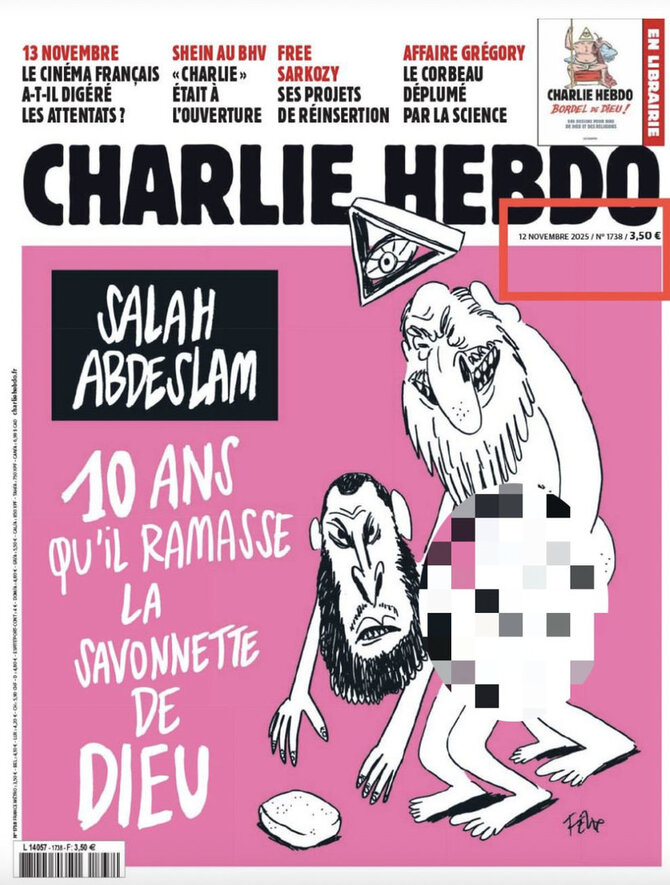 Ekrano nuotr. /Tikrasis „Charlie Hebdo“ viršelis