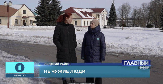 Ekrano nuotr. /Baltarusijos televizijai interviu davusi Ina Ušakova