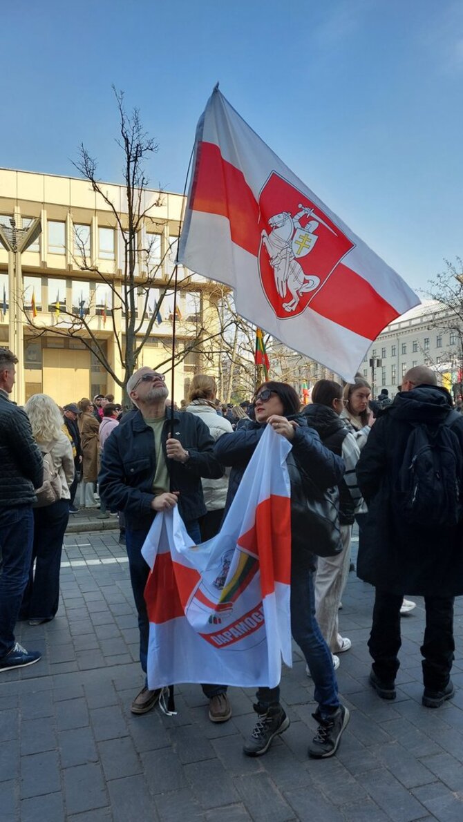 „Nepriklausomybės atkūrimo kelio“ eisenos akimirka
