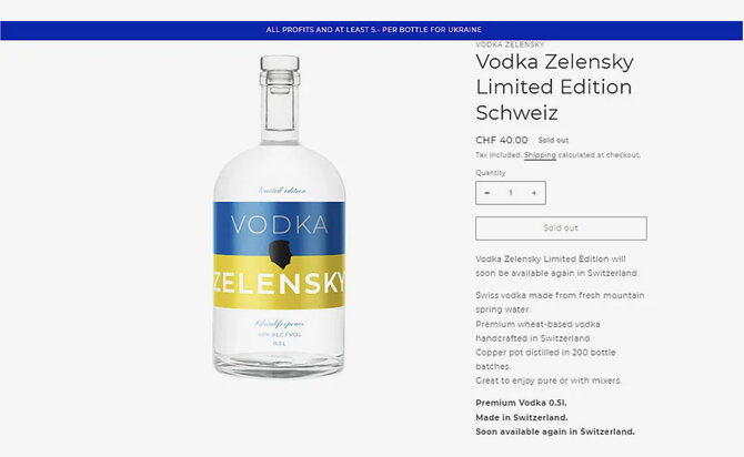 Ekrano nuotr. /Degtinė „Zelensky“