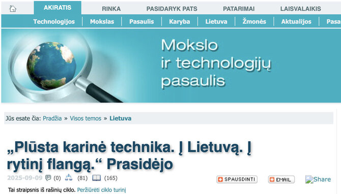 Ekrano nuotr. /Technologijos.lt publikacija