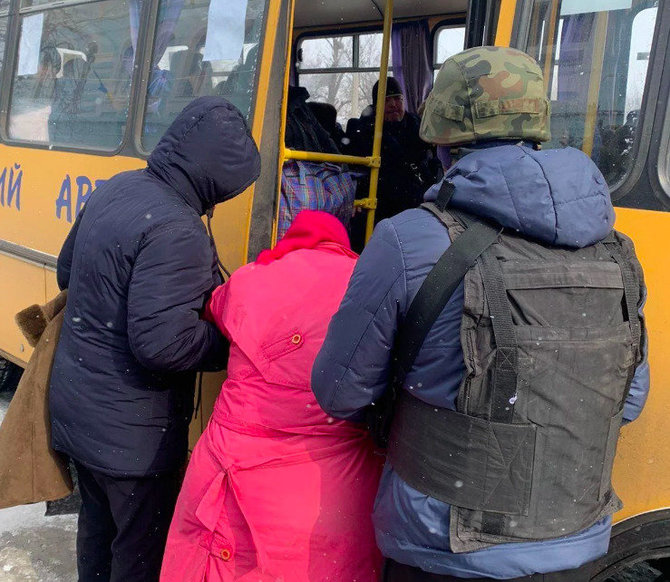 15min skaitytojo nuotr./Žmonių evakuacija Ukrainoje