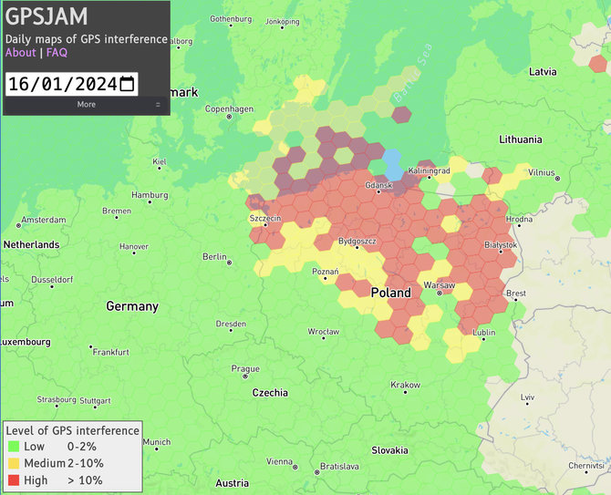 Screenshot  /GPS interference map